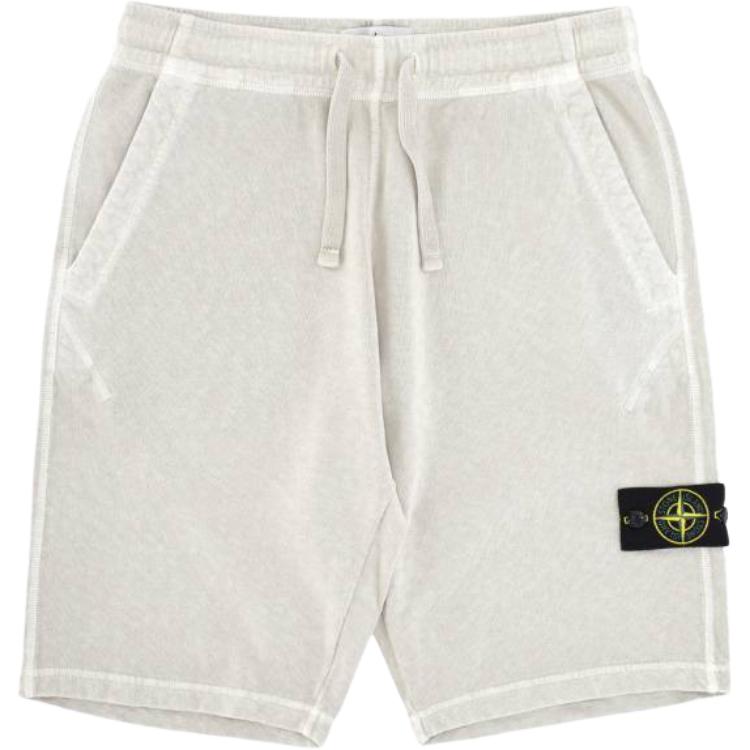 Шорты с завязками и нашивкой с логотипом STONE ISLAND, белый